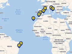 Mapa plavby